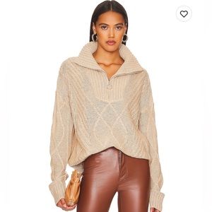 NWT Revolve SNDYS Jax Knit Cream Sweater Size Large